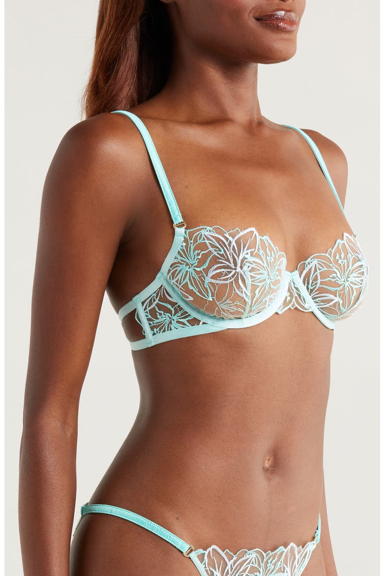 Lilly Embroidered Underwire Bra, Alternate, color, ISLAND PARADISE BLUE