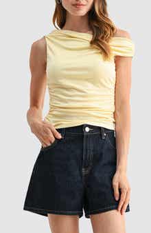 Asymmetric Ruched Top
