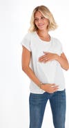 Accouchée Handy Crossover Short Sleeve Cotton Maternity/Nursing Top