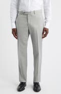 Peter Millar Harker Flat Front Light Tan Wool & Cotton Mélange Dress Pants