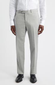 Peter Millar Harker Flat Front Light Tan Wool & Cotton Mélange Dress Pants
