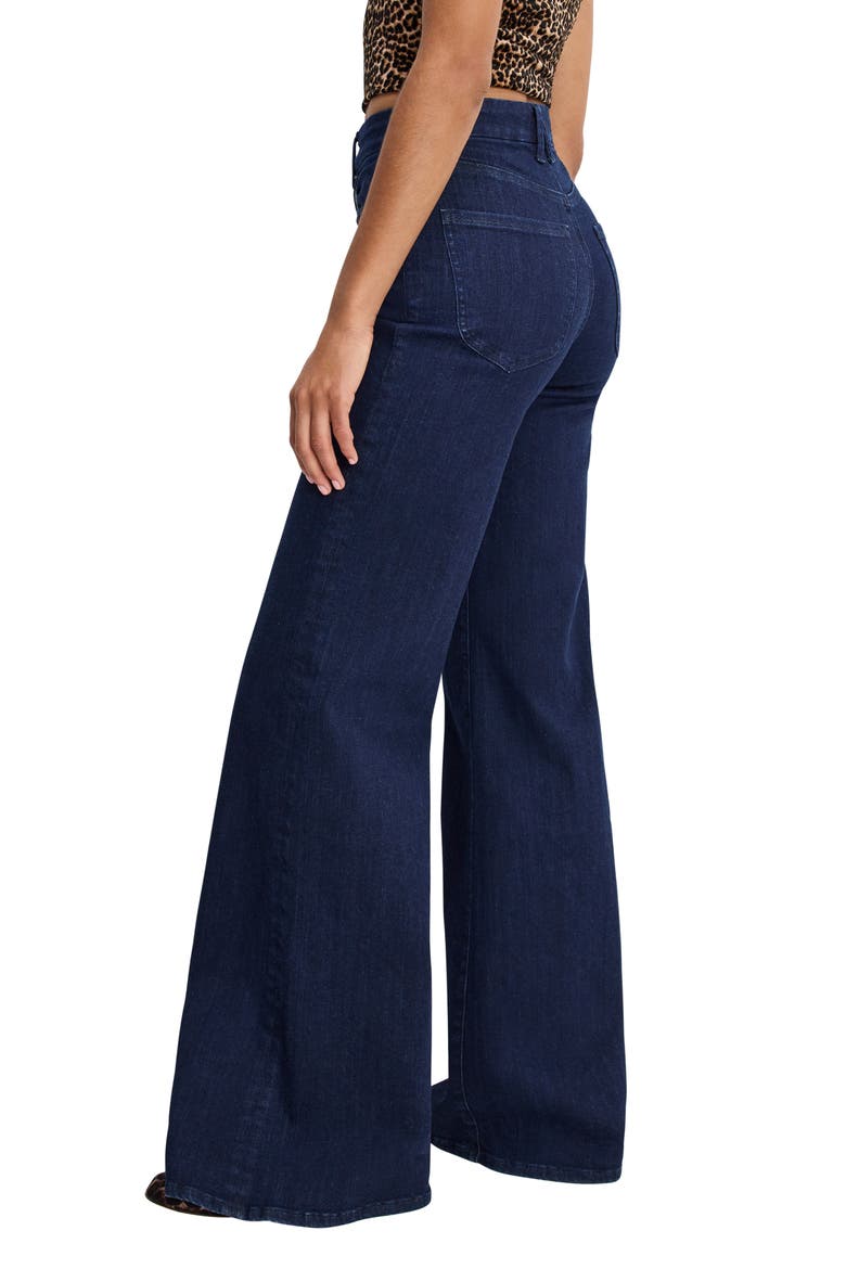 Good Waist High Waist Wide Leg Palazzo Jeans, Alternate, color, INDIGO1153
