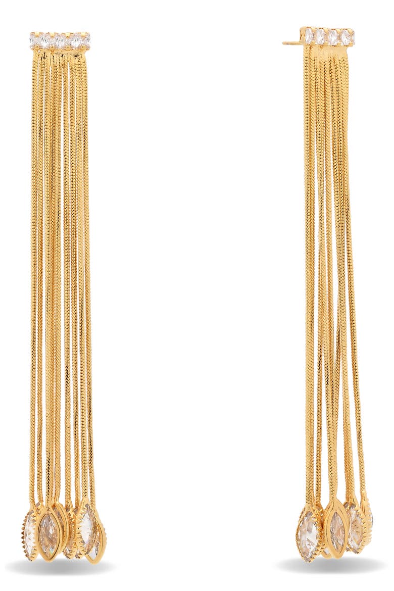 Renata Fringe Earrings, Main, color, GOLD