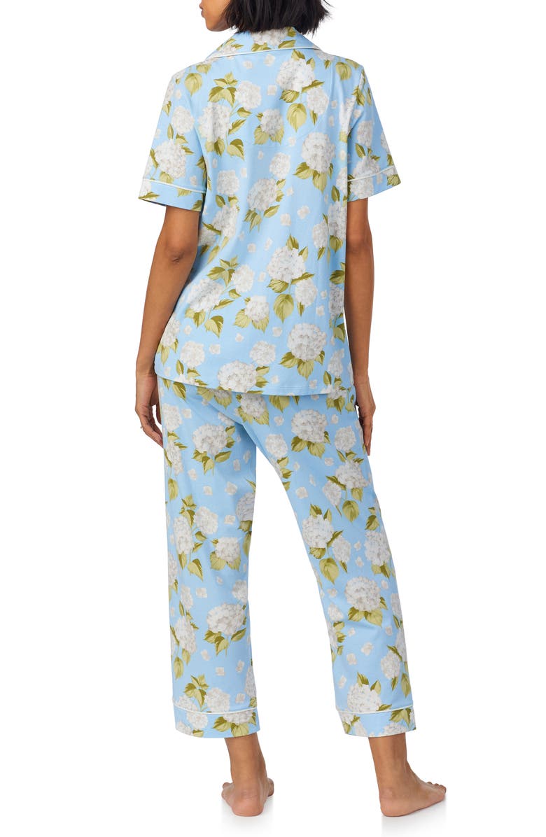 BedHead Pajamas Print Stretch Organic Cotton Jersey Crop Pajamas, Alternate, color,
