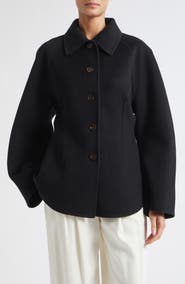 Róhe Double Faced Wool & Cashmere Sculptural Jacket
