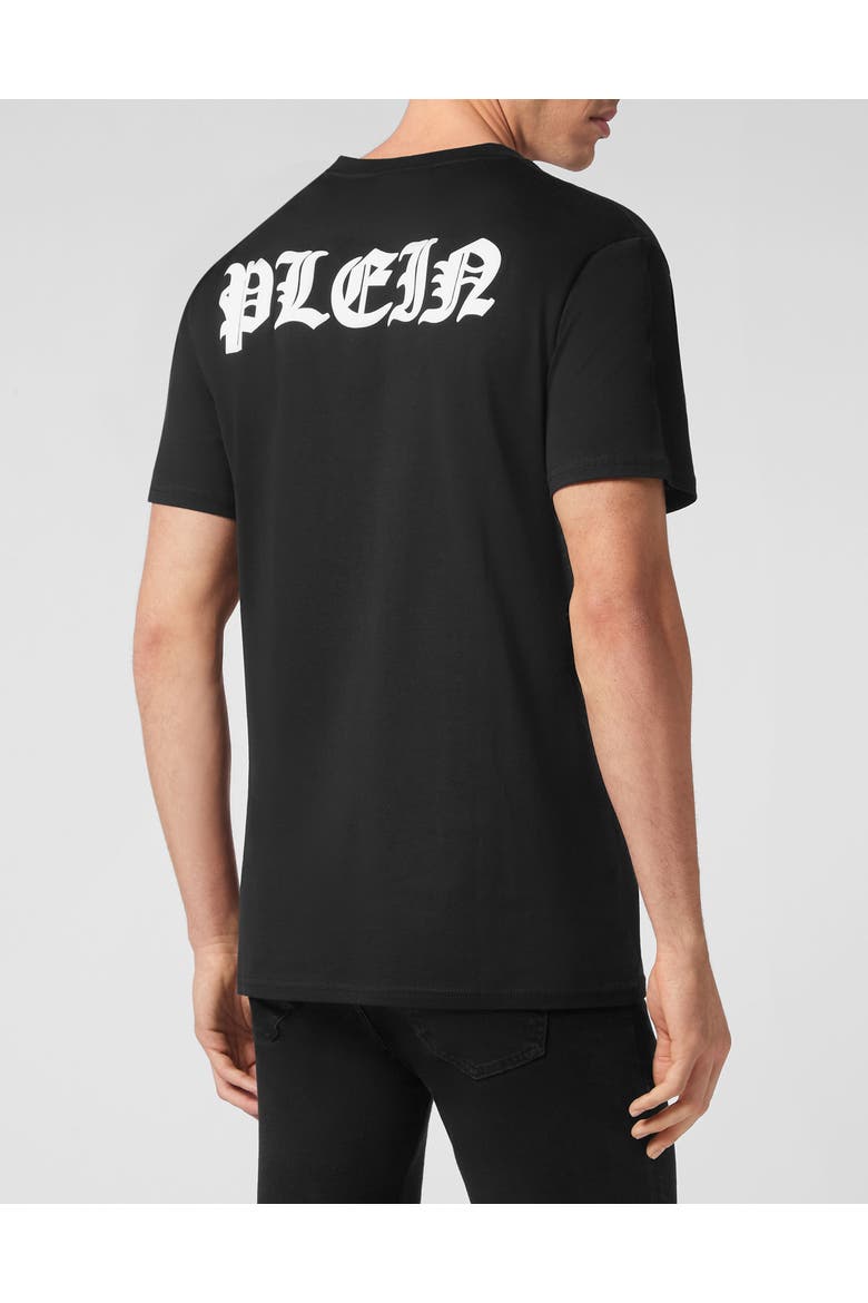 T-Shirt V-Neck Ss Gothic Plein Men, Alternate, color, black