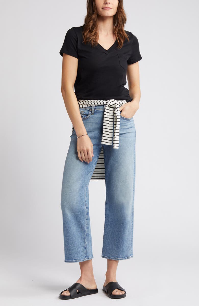 Caslon<sup>®</sup> V-Neck Short Sleeve Pocket T-Shirt, Main, color,