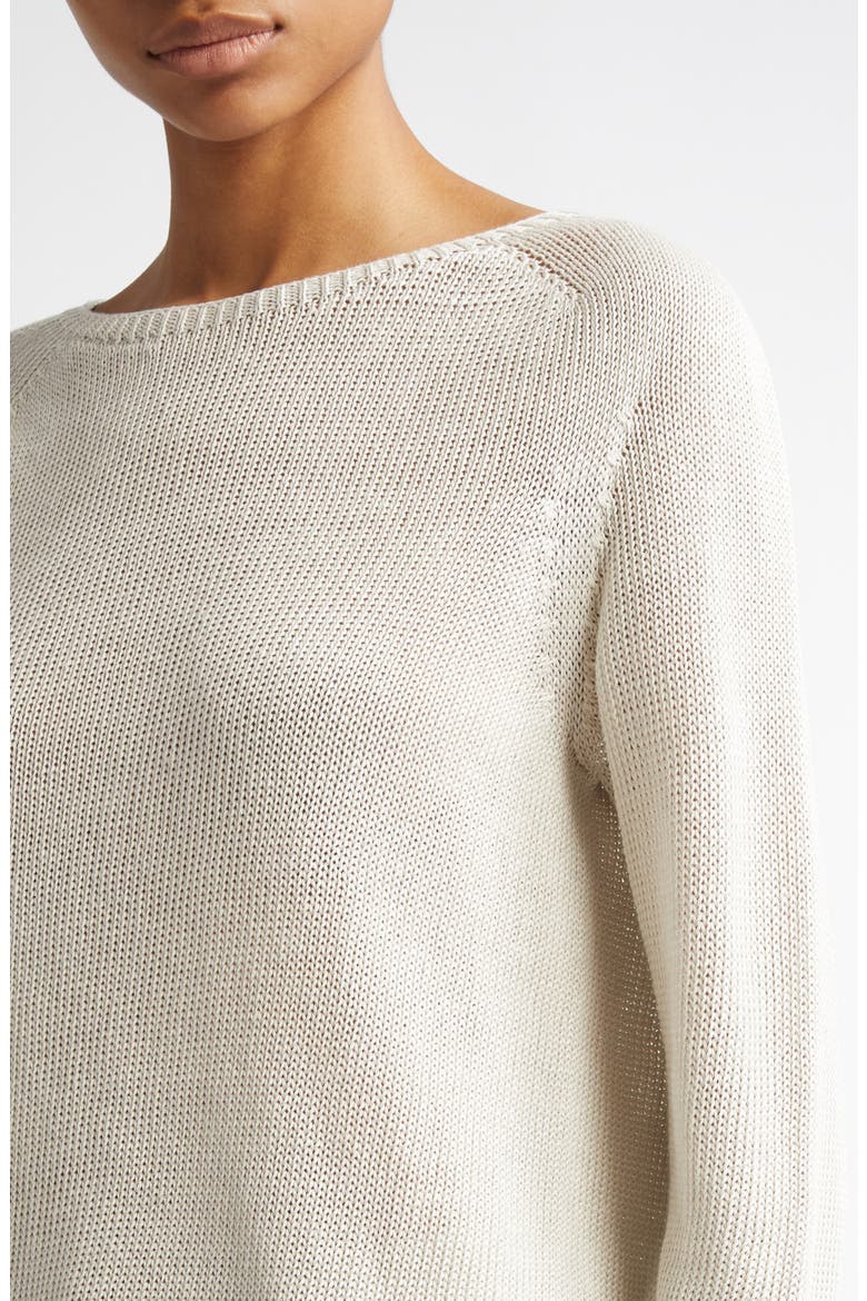 Giolino Boat Neck Linen Sweater, Alternate, color, ECRU