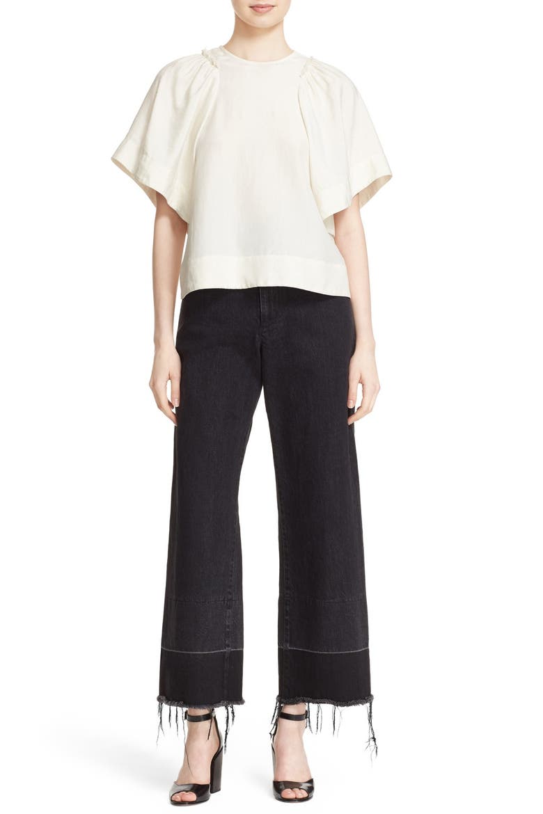Legion Wide Leg Denim Pants, Alternate, color, WASHED BLACK