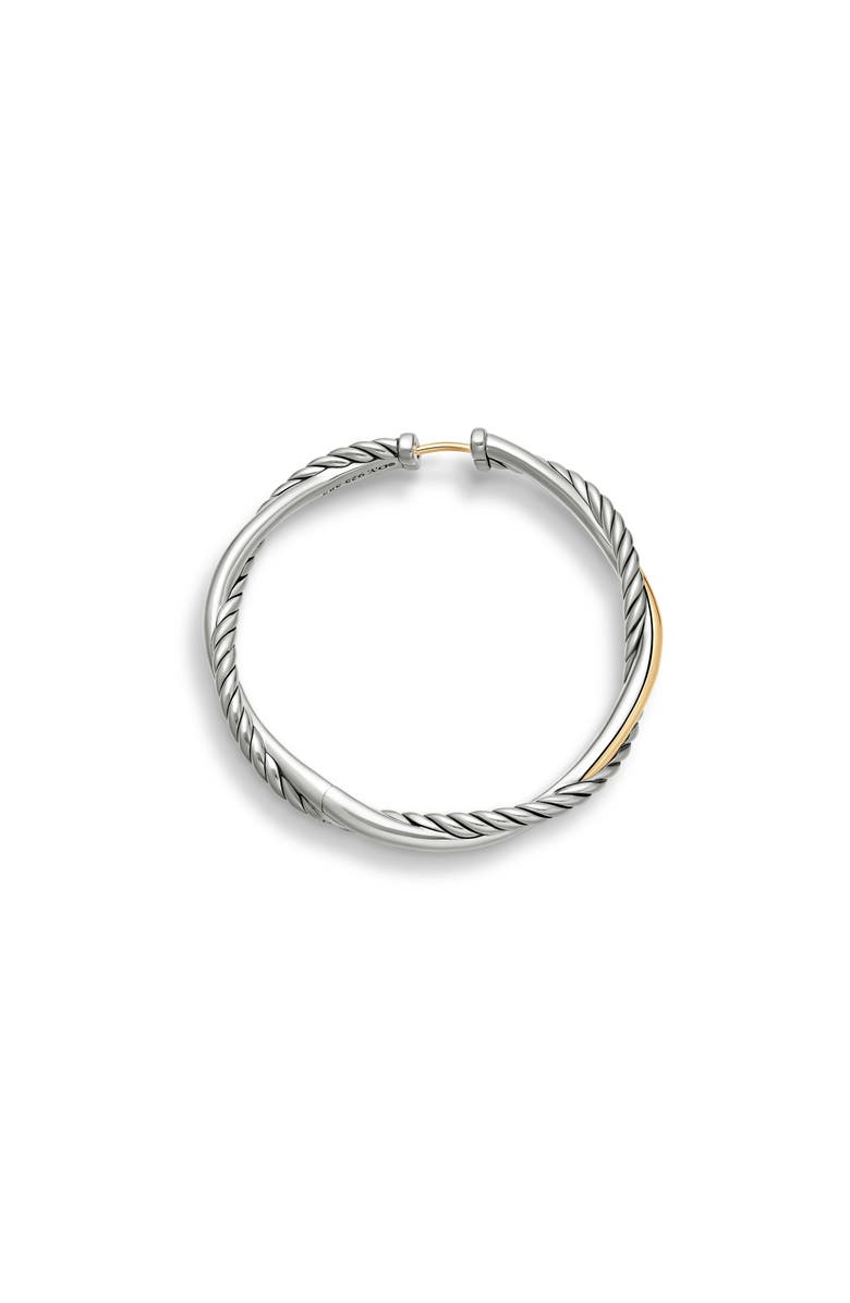 David Yurman Petite Infinity Hoop Earrings in Sterling Silver with 14K Yellow Gold, Alternate, color, Sterling Silver With 14K Gold