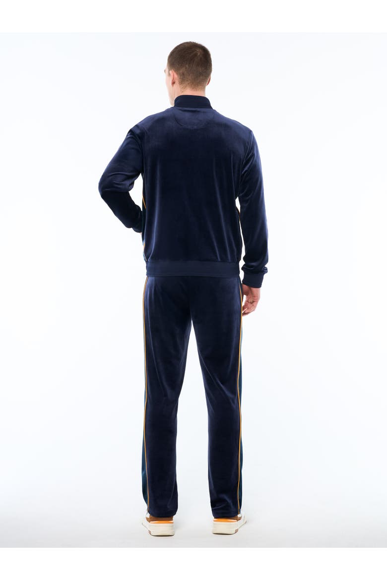 Forato Velour Track Jacket, Alternate, color, MARITIME BLUE