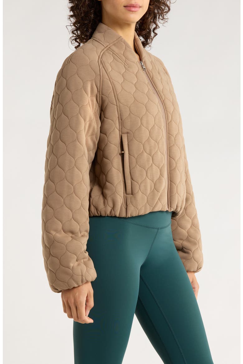Dreamweave Quilted Zip-Up Jacket, Alternate, color, CARIBOU
