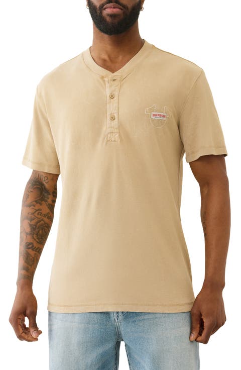 Stonewashed Piqué Henley