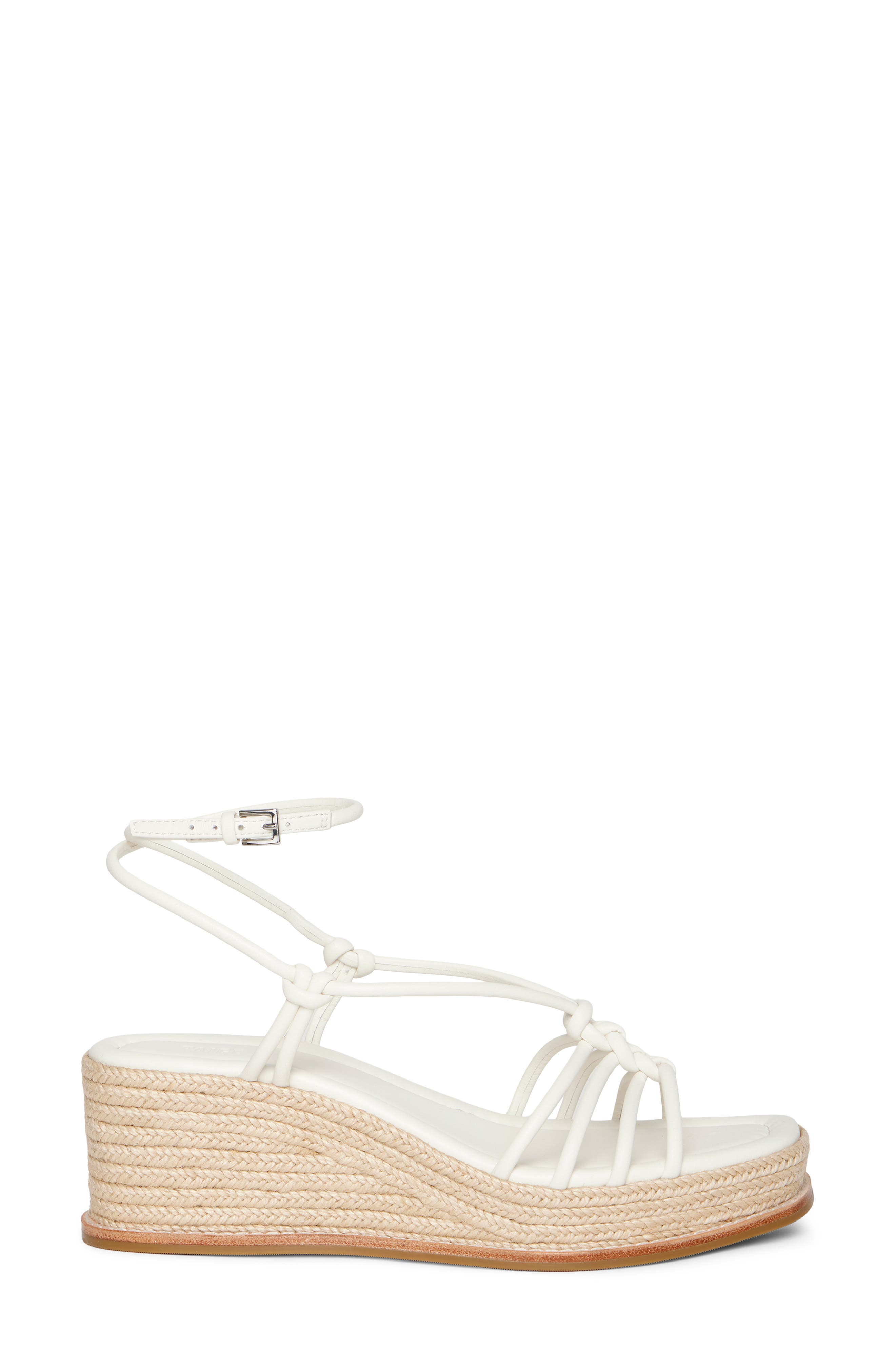 PAIGE Julian Espadrille Ankle Strap Platform Wedge Sandal, Alternate, color, Cream