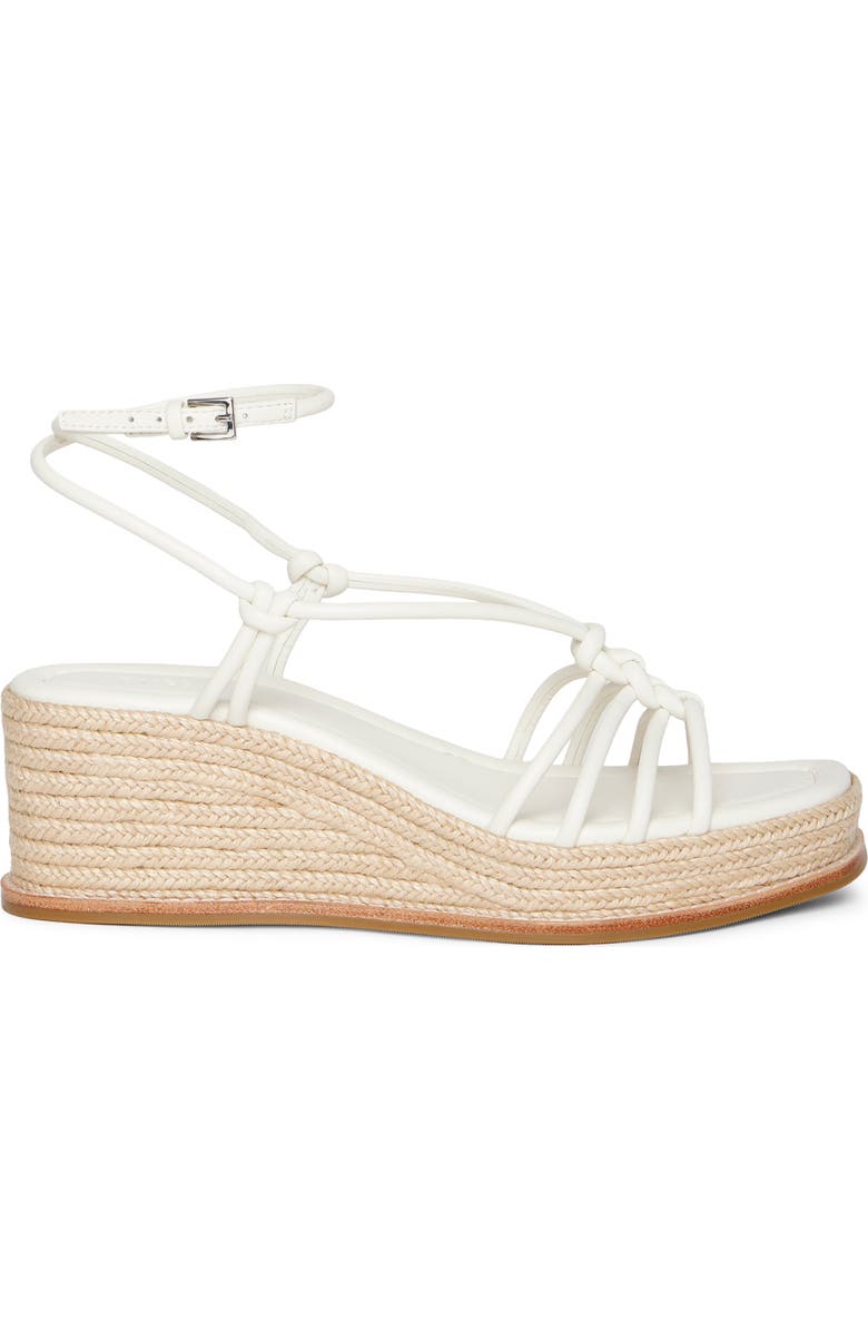 PAIGE Julian Espadrille Ankle Strap Platform Wedge Sandal, Alternate, color, Cream