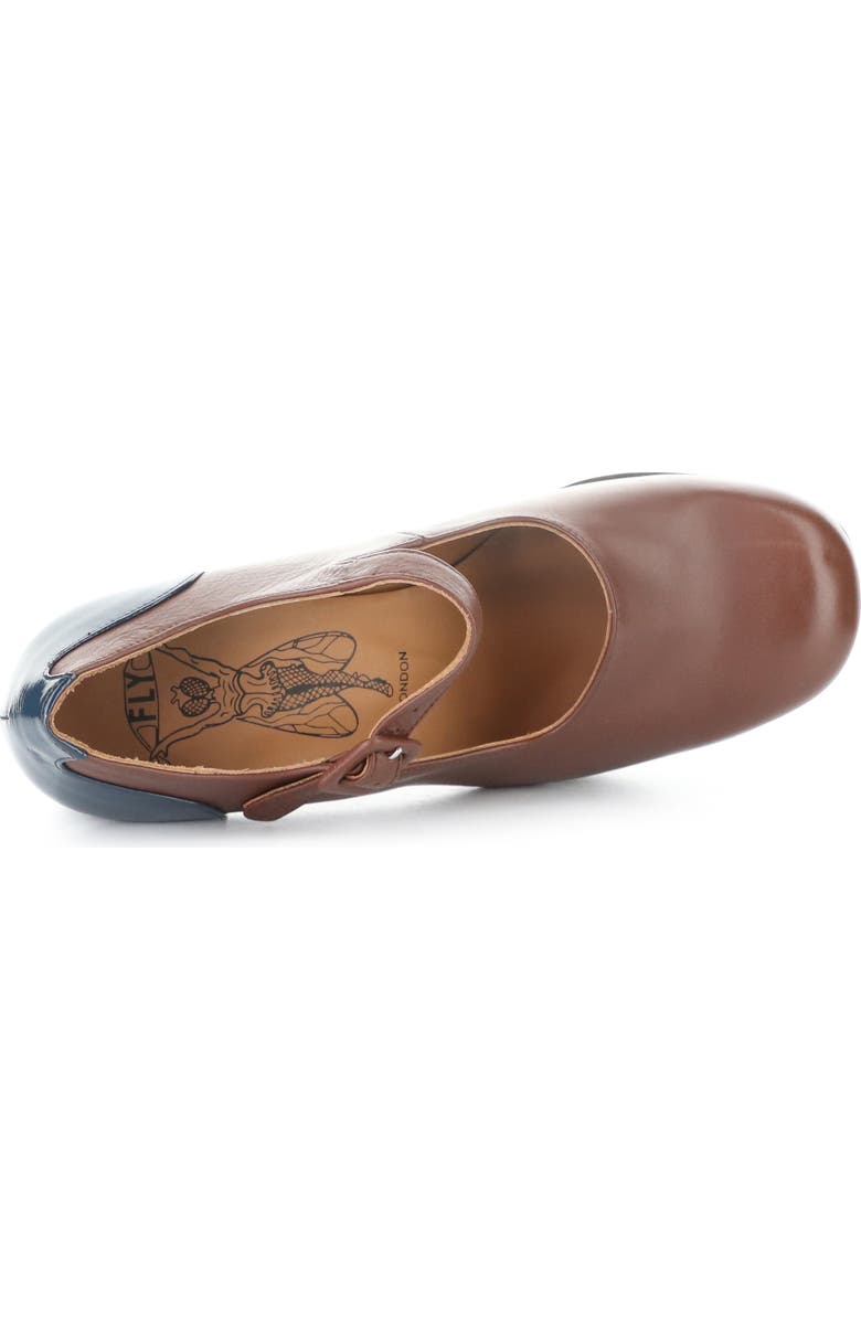 Fly London Eril Platform Pump, Alternate, color, Cognac/ Navy