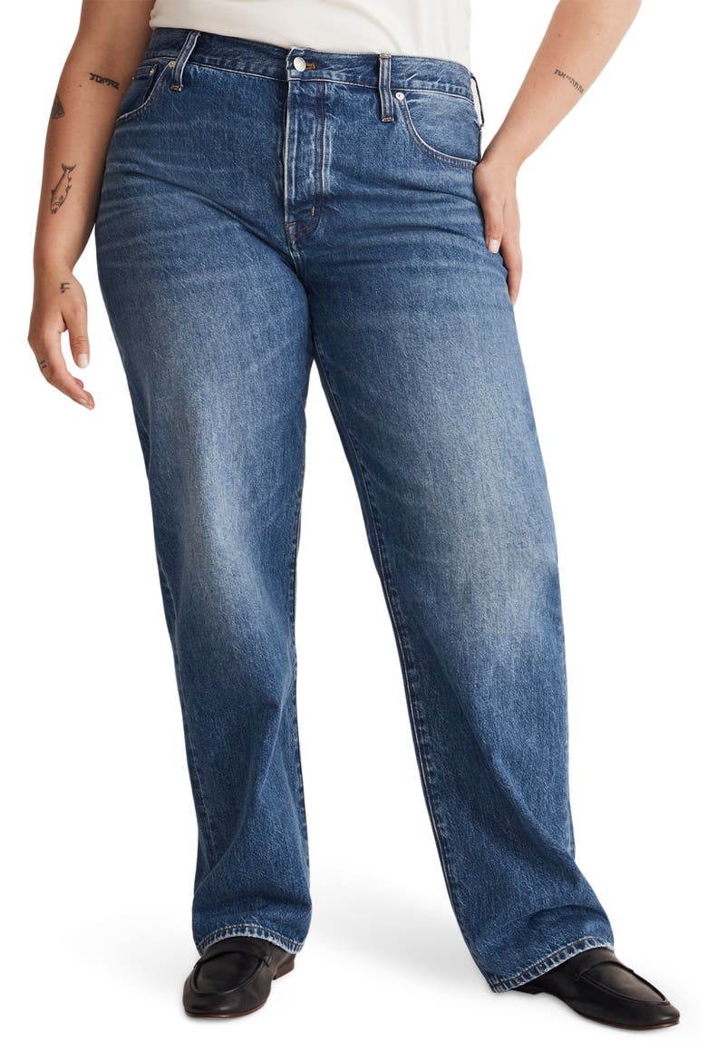Low Slung Straight Leg Jeans, Alternate, color, PALMINA WASH