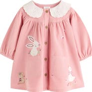 NEXT Corduroy Button Dress & Tights Set