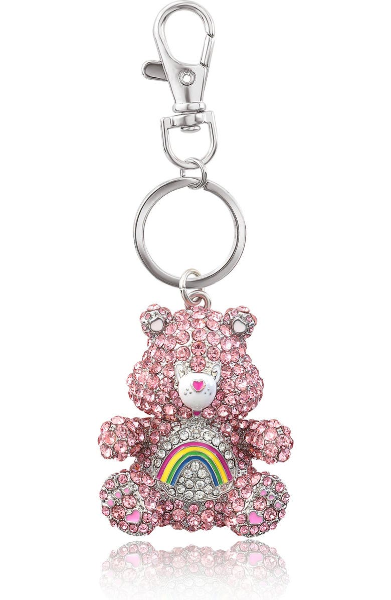 Care Bears Pave 3D Bling Cheer Bear Keychain, Main, color,