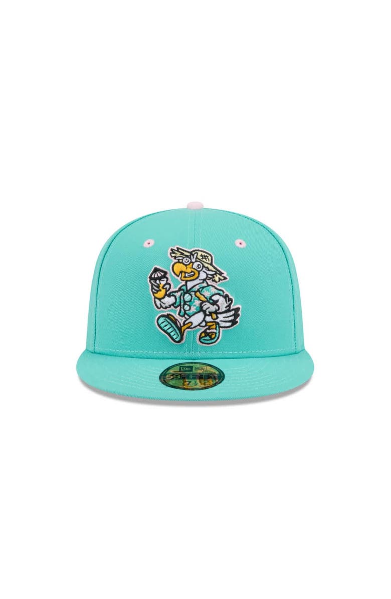 New Era Men's New Era  Turquoise Biloxi Shuckers Theme Nights 59FIFTY Fitted Hat, Alternate, color, Turquoise