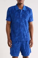 PURPLE BRAND Logo Cotton Blend Terry Polo