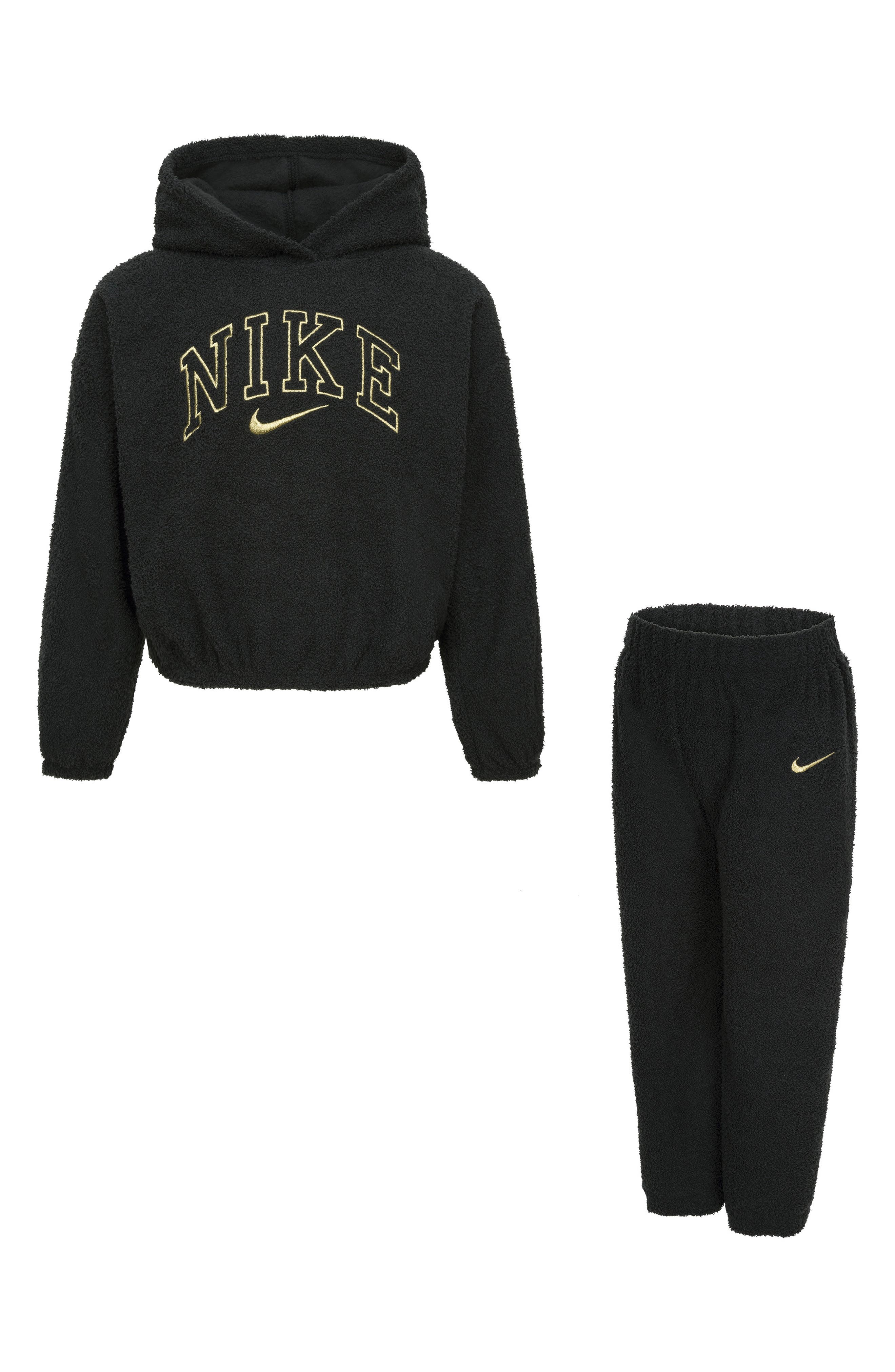 Nike Kids' Swoosh Spirit Teddy Fleece Hoodie & Joggers Set