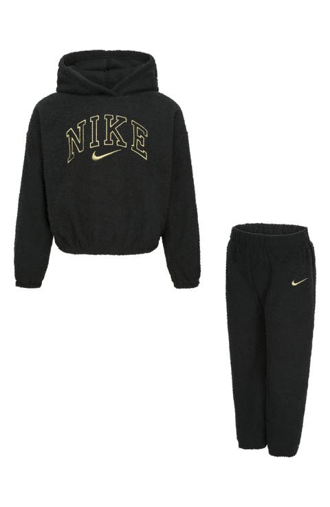 Kids' Swoosh Spirit Teddy Fleece Hoodie & Joggers Set (Little Kid)