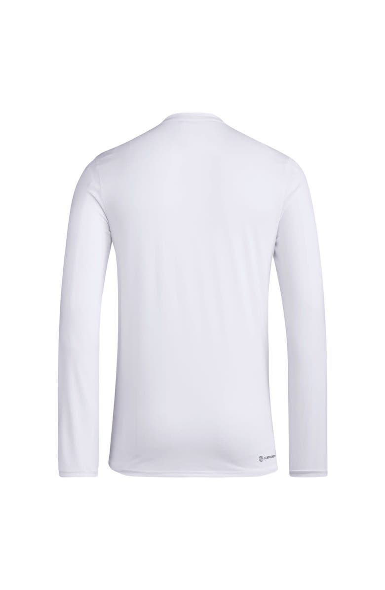 adidas Men's adidas White Charlotte FC 2024 Jersey Hook AEROREADY Long Sleeve T-Shirt, Alternate, color, 