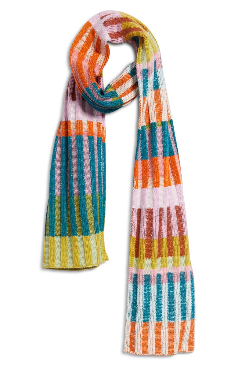 verloop Mosaic Stripe Scarf, Alternate, color, Rust Lilac