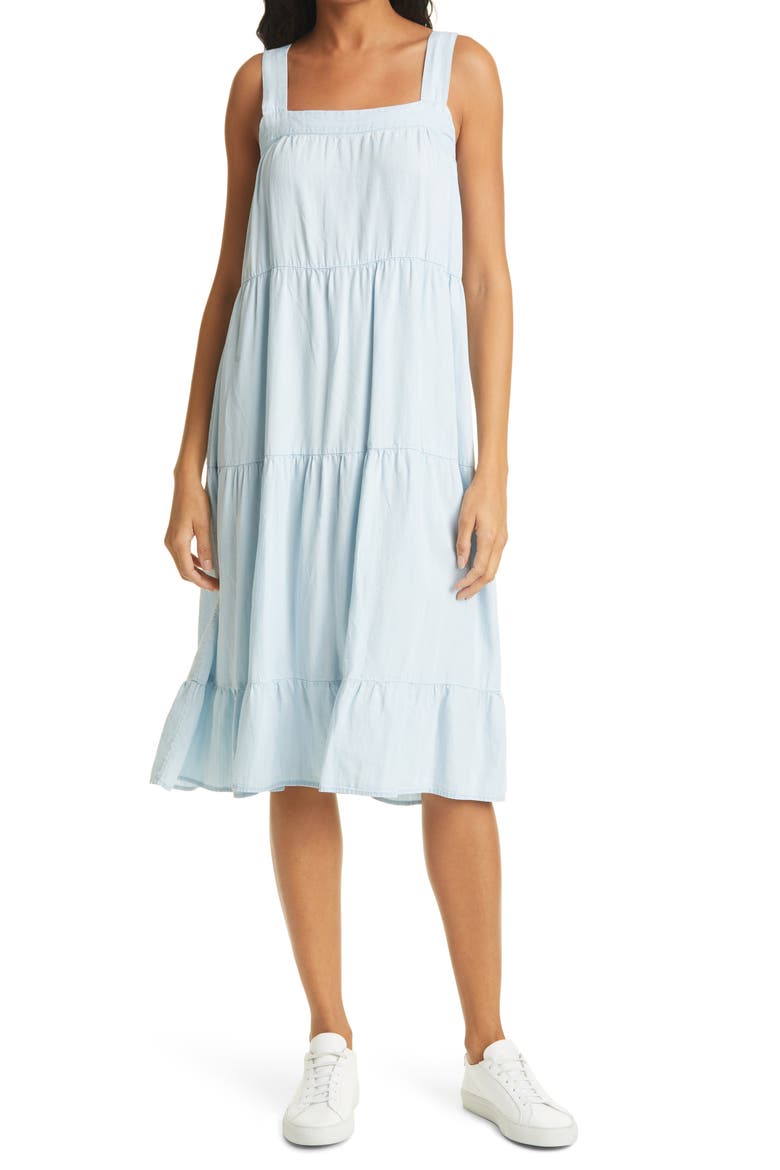 Amaya Sleeveless Tiered Sundress, Main, color, LIGHT VINTAGE