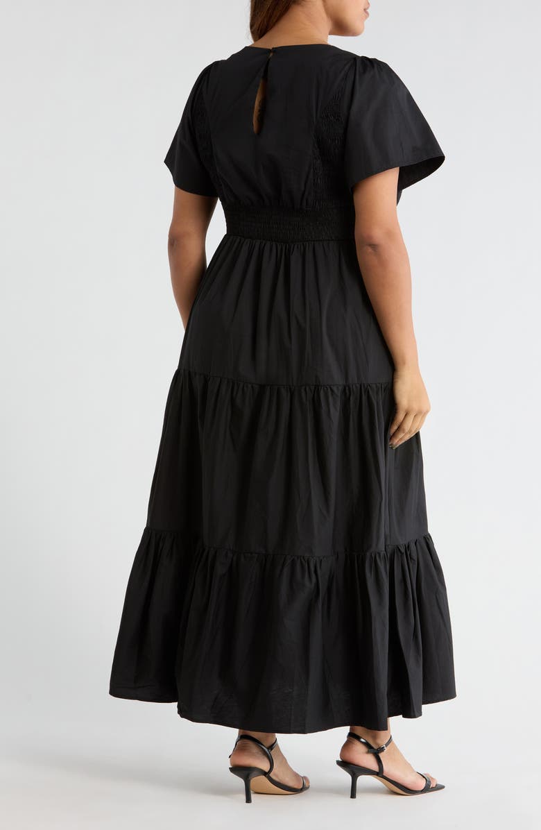 SUGARLIPS Alexis Poplin Tiered Midi Dress, Alternate, color, 