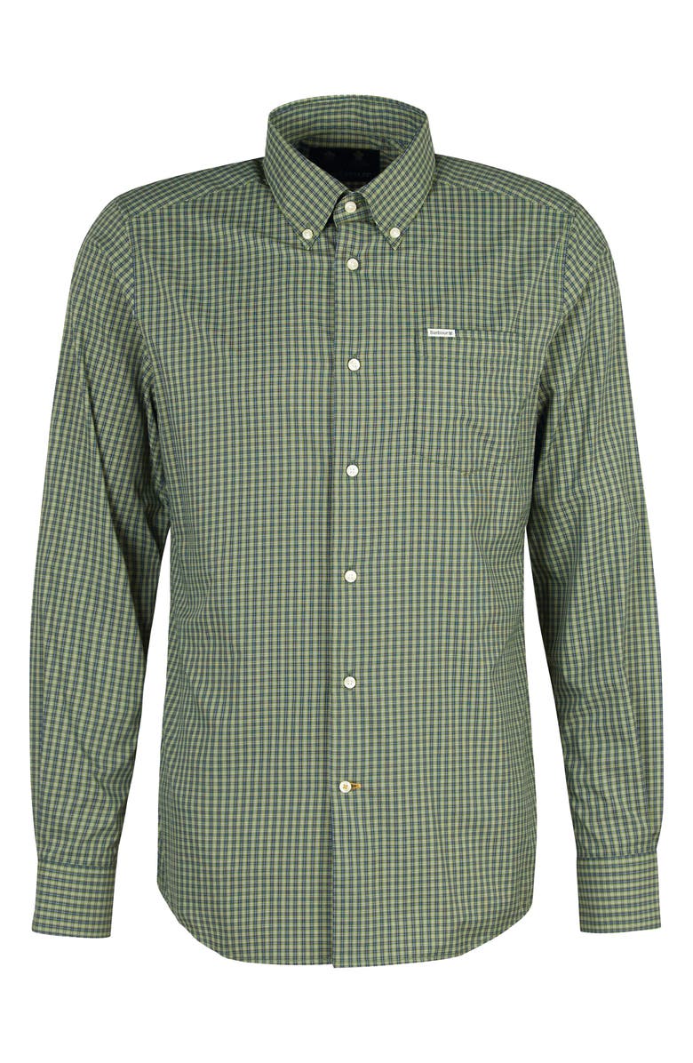 Barbour Grove Performance Long Sleeve Button-Down Shirt, Alternate, color, Olive