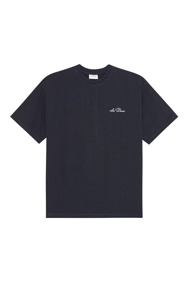 Organic Cotton Graphic T-Shirt, Alternate, color, DARK NAVY/ WHITE