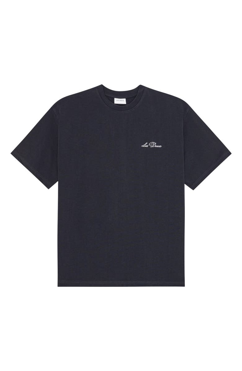 Les Deux Organic Cotton Graphic T-Shirt, Alternate, color, Dark Navy/ White