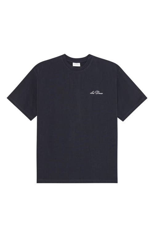 Les Deux Organic Cotton Graphic T-shirt In Blue