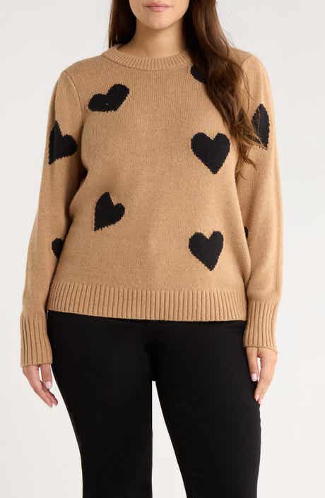 Caslon® Intarsia Heart Sweater