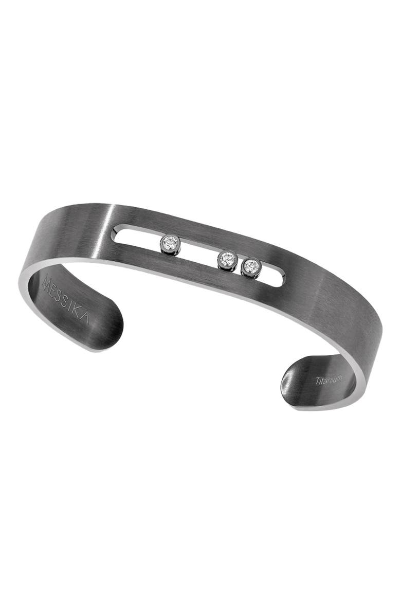 Messika Move Titanium Bangle, Main, color, Titanium