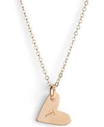 Nashelle 14k-Gold Fill Initial Mini Heart Pendant Necklace