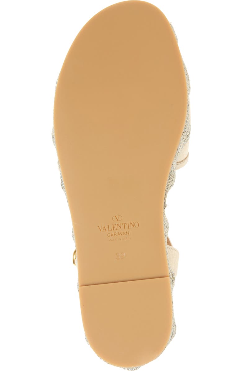 Valentino Garavani VLOGO Wedge Platform Sandal, Alternate, color, Platino