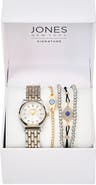 Jones New York Two-Tone Bracelet Watch & Bracelets Set, 26mm x 32mm