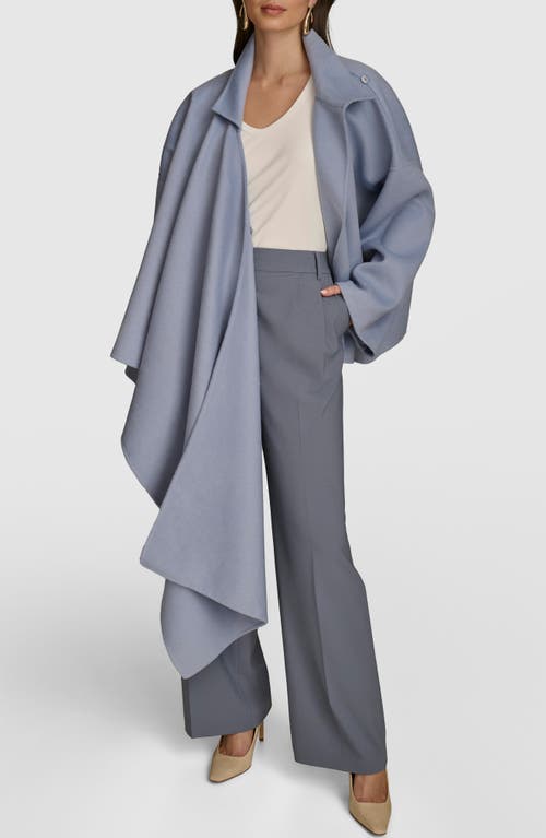 Donna Karan New York Wool Blend Cape Wrap In Glacial Bl