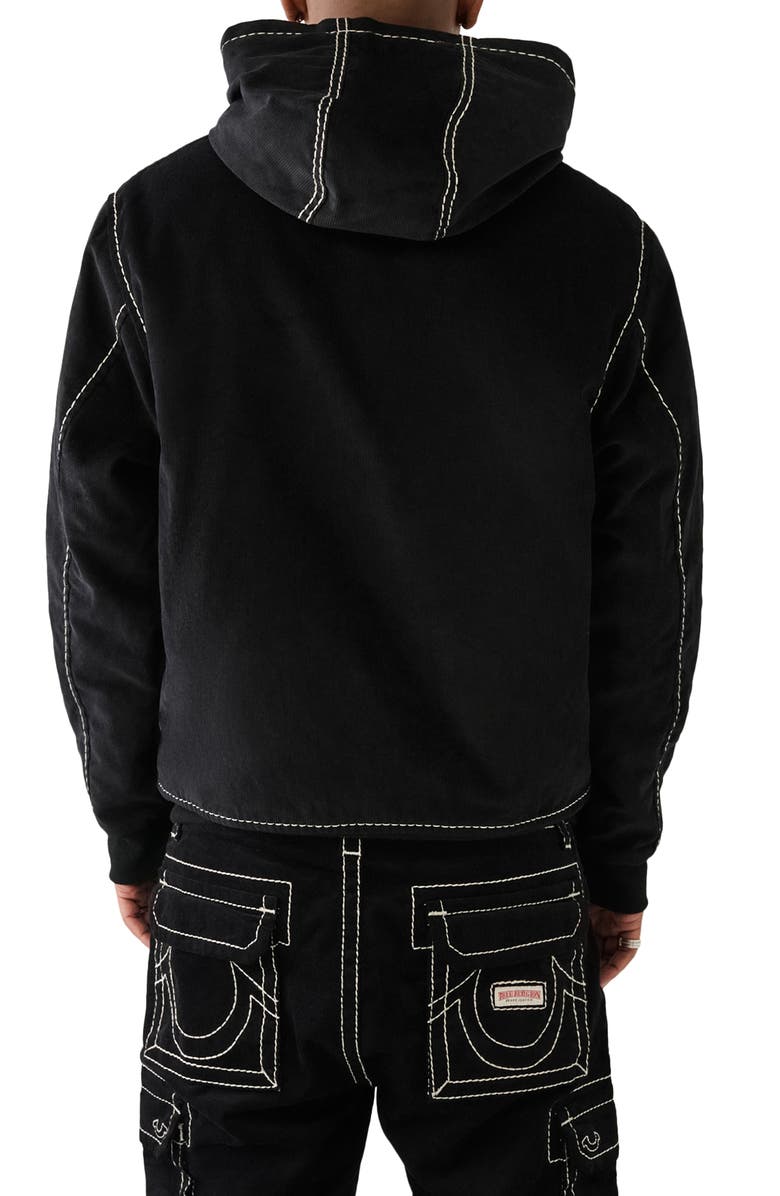 True Religion Brand Jeans Big T Hooded Cotton Corduroy Jacket, Alternate, color,