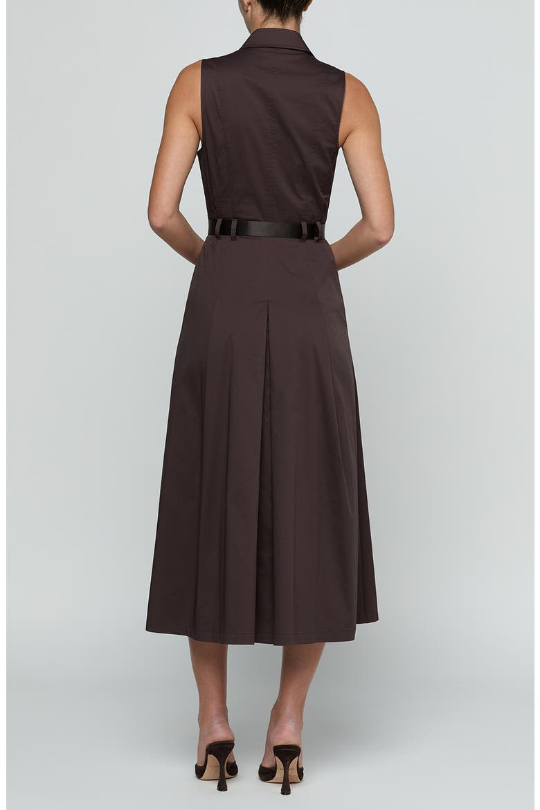 Kolton Sleeveless Zip Front Midi Dress, Alternate, color, DARK JAVA