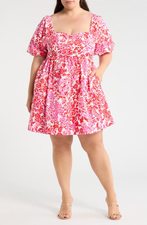 Reidy Floral Samia Smocked Minidress (Plus)
