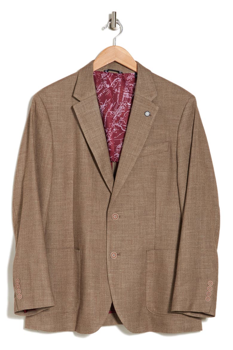Jensen Taupe Structure Weave Sport Coat, Alternate, color, TAUPE