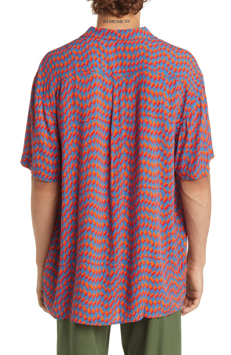 BP. Print Short Sleeve Button-Up Camp Shirt, Alternate, color, 