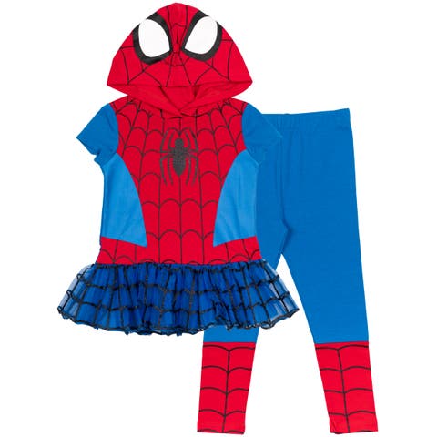Spider-Man Cosplay Hooded Tee and Leggings Set