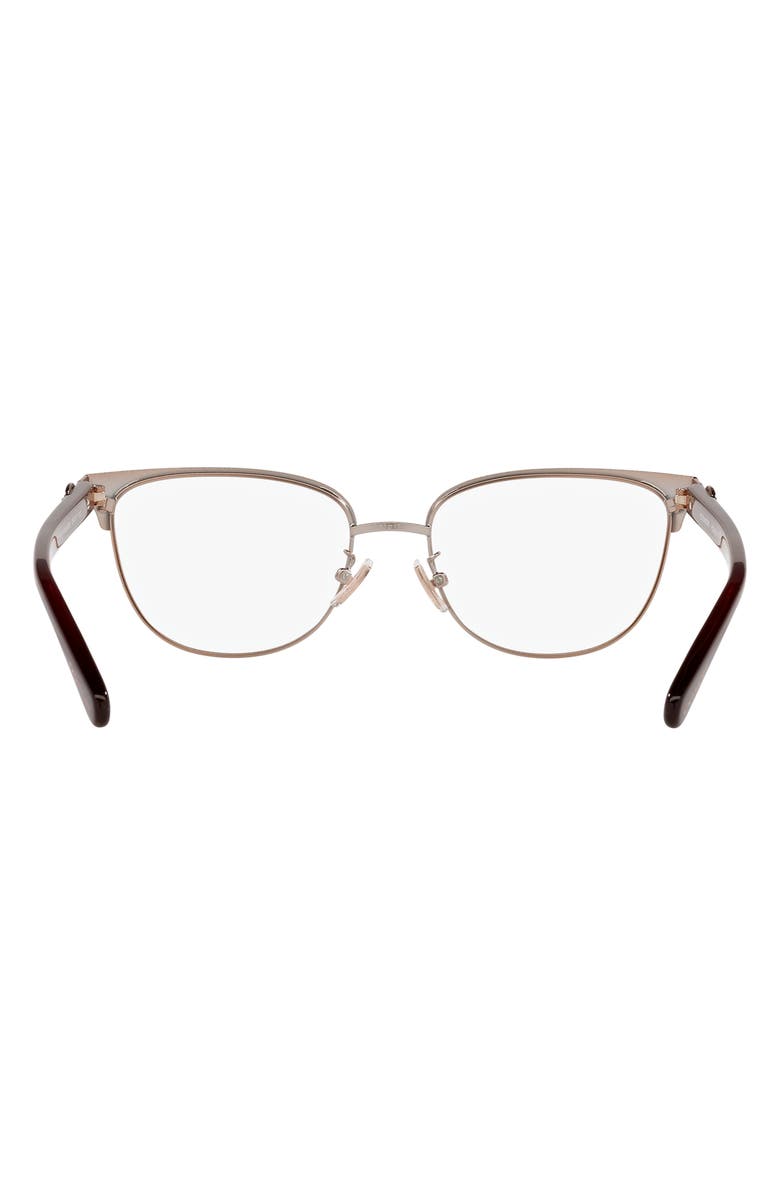 COACH 53mm Rectangular Optical Glasses, Alternate, color,
