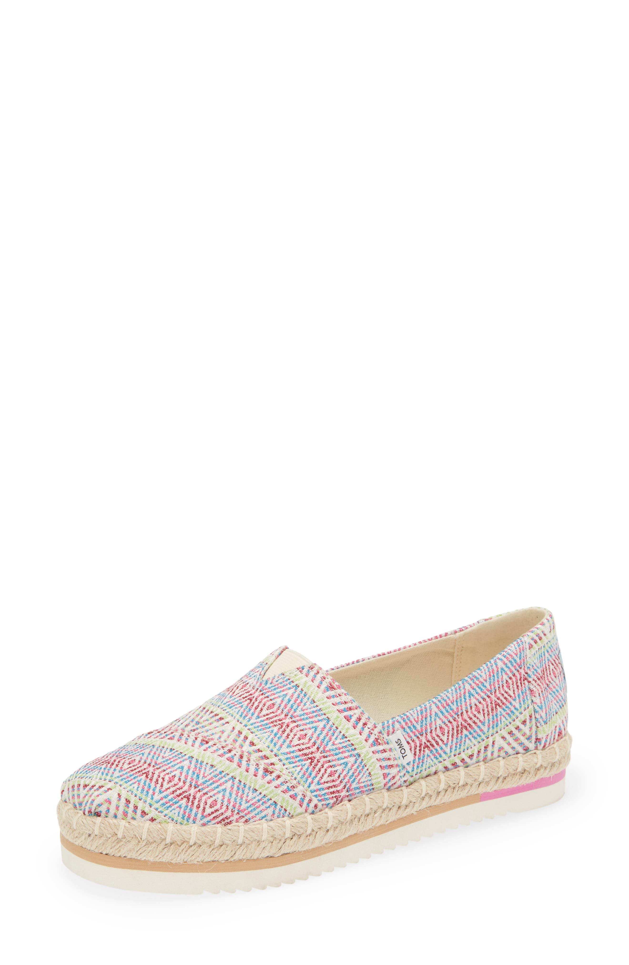 TOMS Alpargata Woven Platform Espadrille, Main, color, 