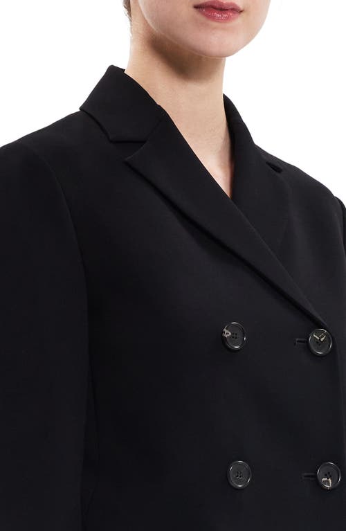 Theory Double-breasted Crop Blazer In Admiral Crepe In Multi
